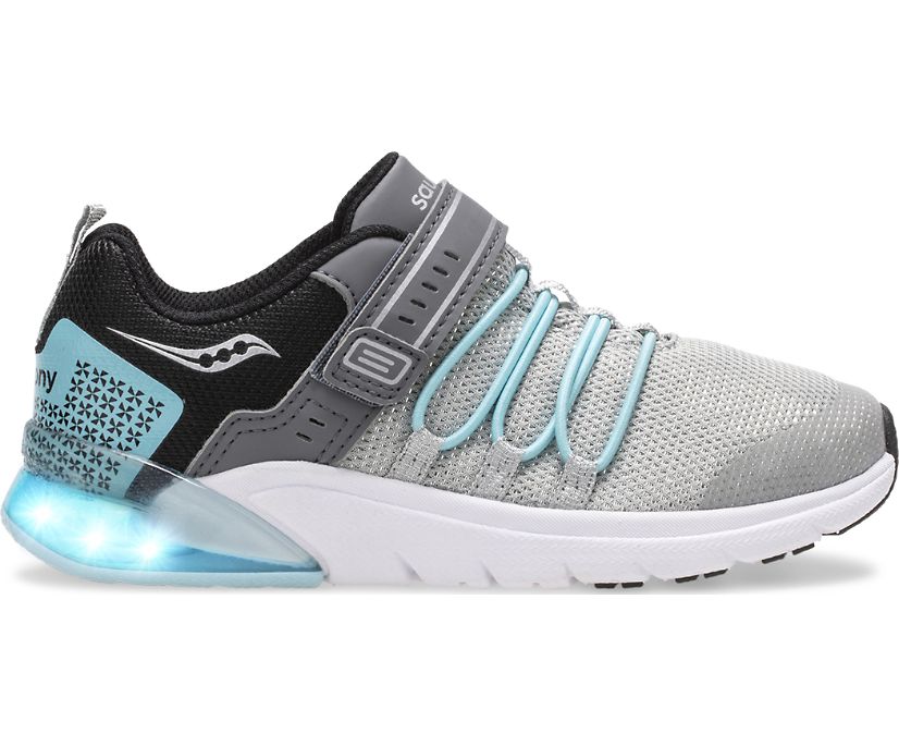 Saucony Flash Glow 2.0 Kids\' Sneakers Silver / Blue | AU 872FDNM